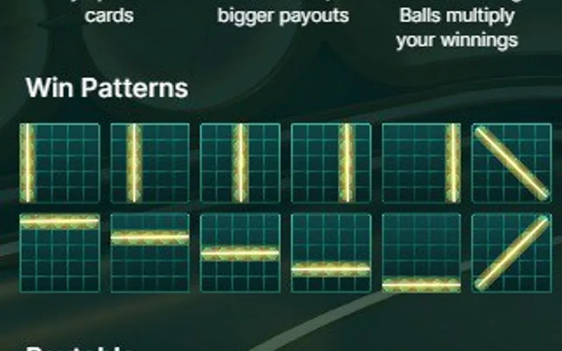 Mega Ball winning lines payout multiplier progression chart