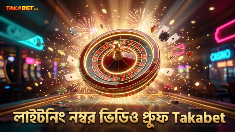 লাইটনিং নম্বর বিজয়ের সরাসরি রিল ও ভিডিও প্রুফ Takabet এ উপলব্ধ।