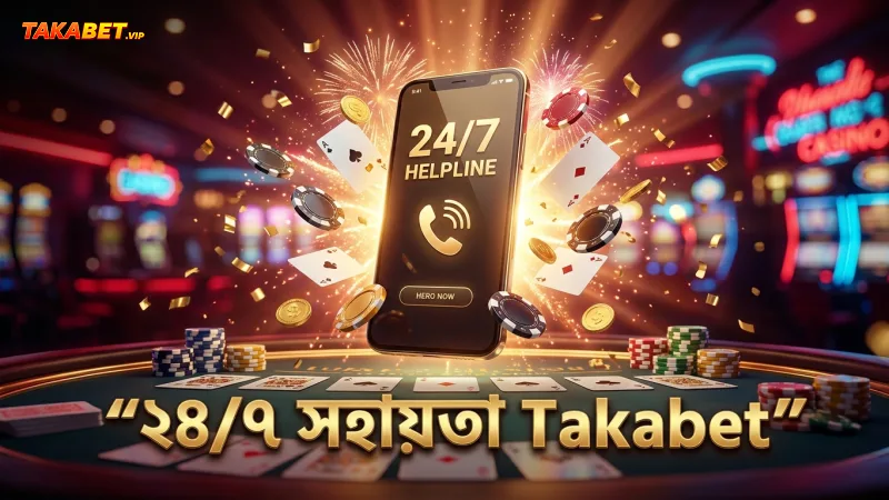 ২৪/৭ হেল্পলাইন ও BeGambleAware গাইডলাইন সহায়তা দেয়
